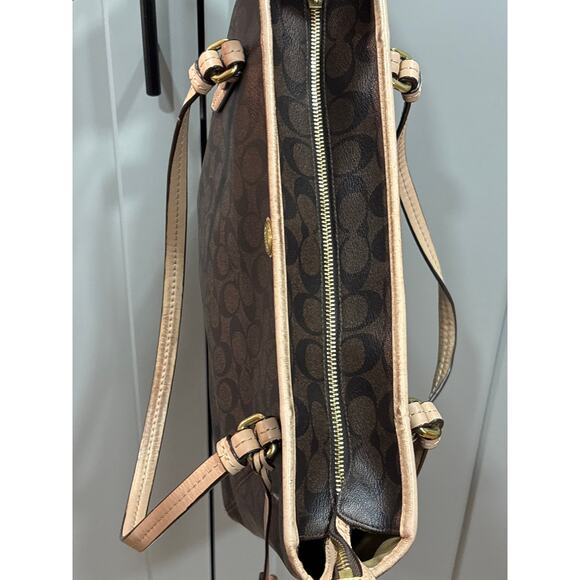 COACH Signature File Crossbody Light Khaki/ Chalk / Black F58285 - Picture 7 of 9